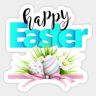 Happy Easter Eggs Sticker